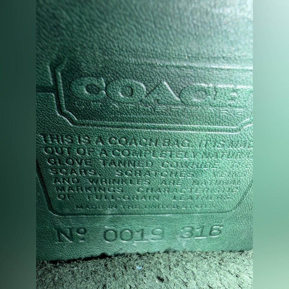 RARE Coach vintage green leather crossbody bag - Picture 8 of 16